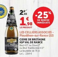 Cidre de Bretagne IGP Val de Rance