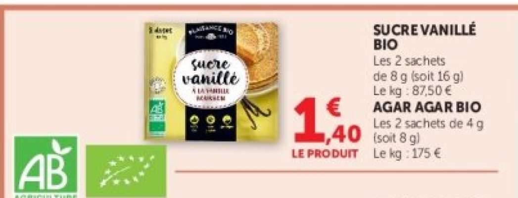 SUCRE VANILLÉ BIO