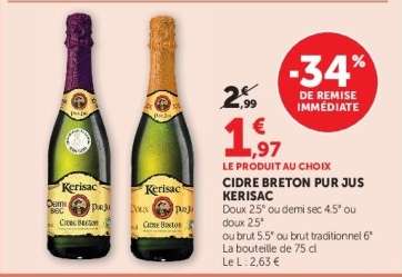 CIDRE BRETON PUR JUS KERISAC