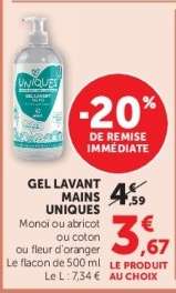 GEL LAVANT MAINS UNIQUES