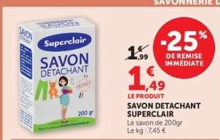 SAVON DETACHANT SUPERCLAIR