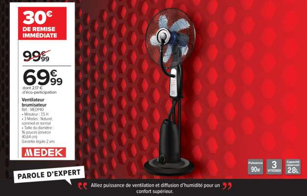 Ventilateur brumisateur