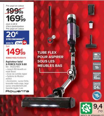 Aspirateur Balai X-Force Flex 9.60