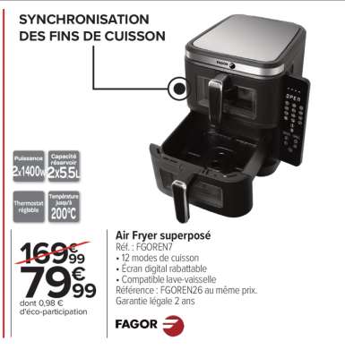 Air fryer superposé