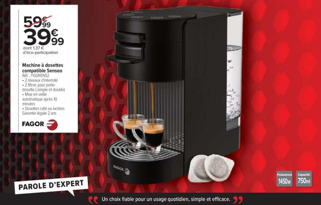 Machine à dosettes compatible Senseo