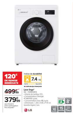 Lave linge LG