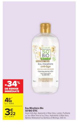 Eau Micellaire Bio SO’BIO ETIC