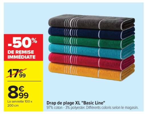 Drap de plage XL "Basic Line"