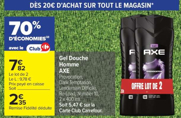 GEL DOUCHE HOMME "AXE"
