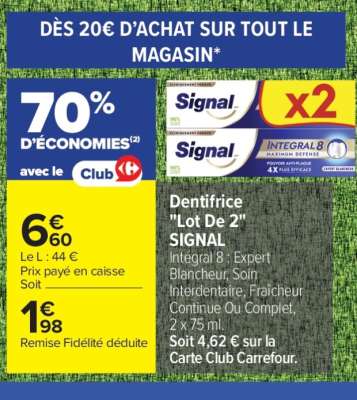 Dentifrice "lot de 2" SIGNAL