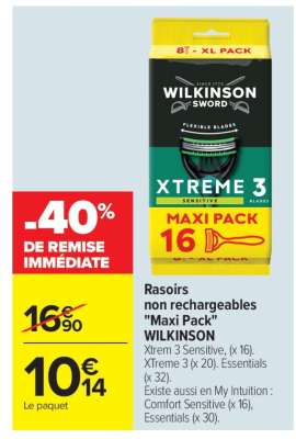 Rasoirs non rechargeables «Maxi Pack» WILKINSON