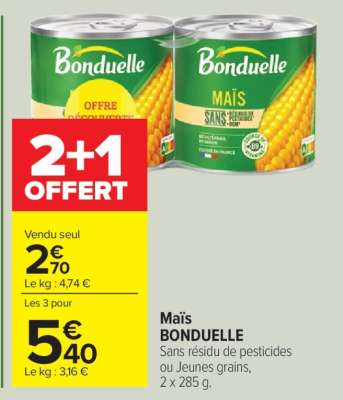 Maïs 'Bonduelle'