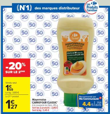 Mayonnaise CARREFOUR CLASSIC'