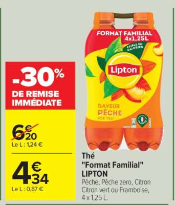 Thé "Format Familial" LIPTON