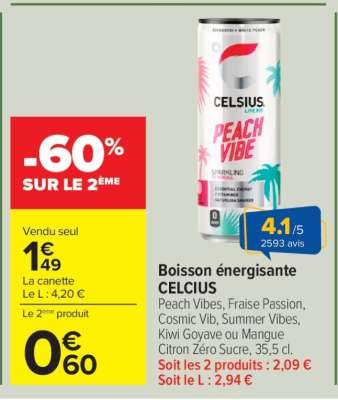 Boisson énergisante CELCIUS
