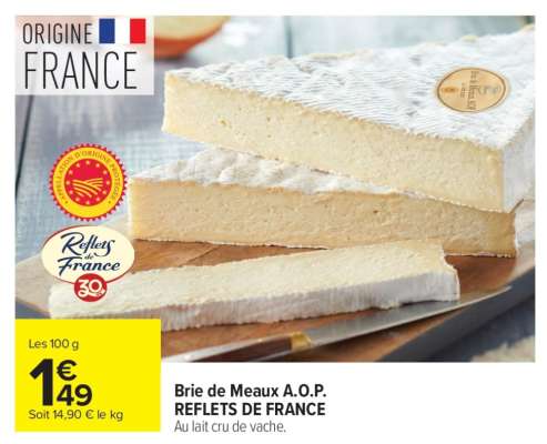 Brie de Meaux A.O.P. REFLETS DE FRANCE