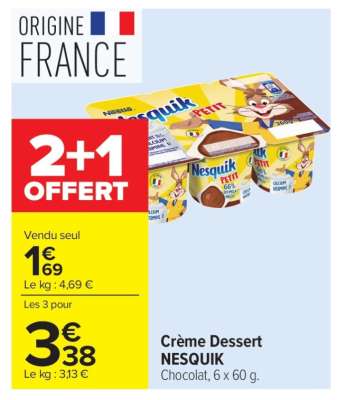 Crème Dessert Nesquik