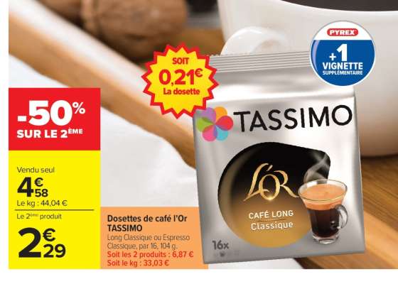 Dosettes de café L’Or TASSIMO