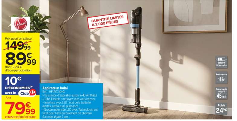 Aspirateur Balai