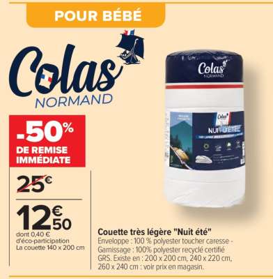 Couette très légère "Nuit été"