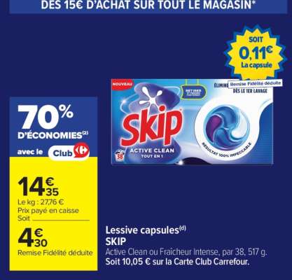 LESSIVE CAPSULES "SKIP"