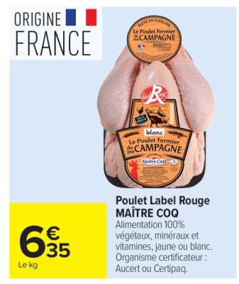 Poulet Label Rouge MAÎTRE COQ