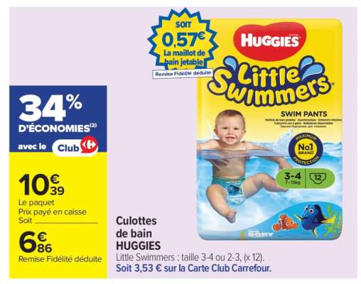 Culottes de bain HUGGIES