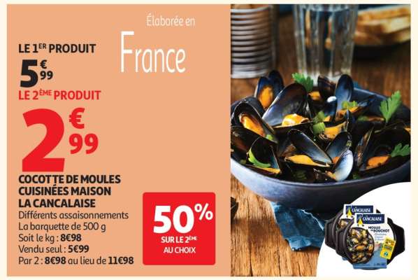 COCOTTE DE MOULES CUISINÉES MAISON LA CANCELAISE