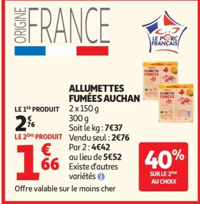 Allumettes Fumées Auchan
