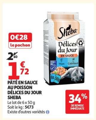 PÂTÉ EN SAUCE AU POISSON DÉLICES DU JOUR SHEBA