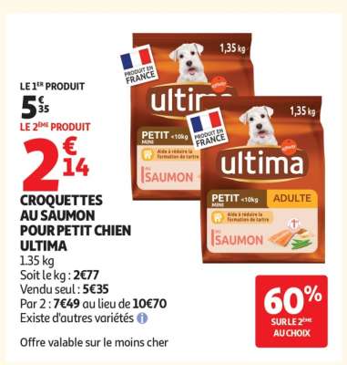 CROQUETTES AU SAUMON POUR PETIT CHIEN ULTIMA