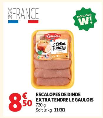 ESCALOPES DE DINDE EXTRA TENDRE LE GAULOIS
