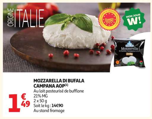 Mozzarella di Bufala Campana AOP