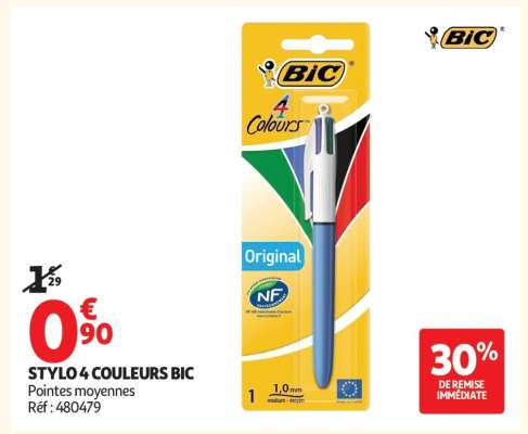 Stylo 4 Couleurs Bic