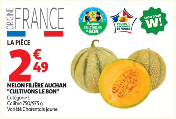 Melon Filière Auchan "Cultivons le Bon"