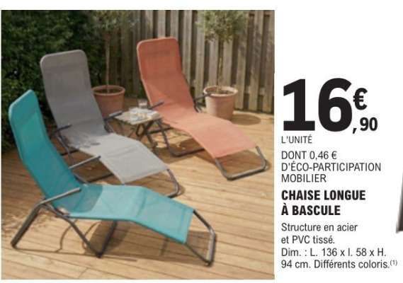 CHAISE LONGUE À BASCULE