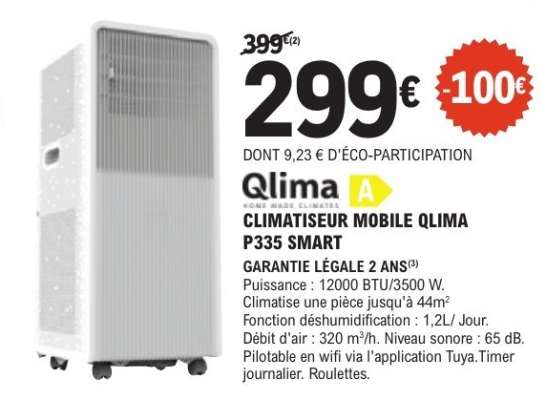 CLIMATISEUR MOBILE QLIMA P335 SMART