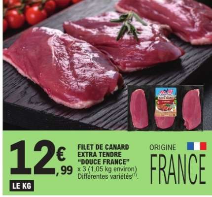 FILET DE CANARD EXTRA TENDRE "DOUCE FRANCE"