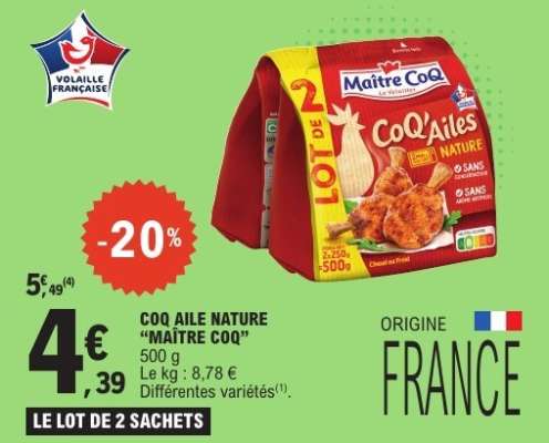 COQ AILE NATURE “MAÎTRE COQ”