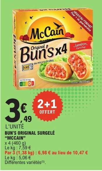 BUN'S ORIGINAL SURGELÉ “MCCAIN”