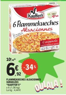 FLAMMEKUECHES ALSACIENNES SURGELÉES “KAUFFER’S”