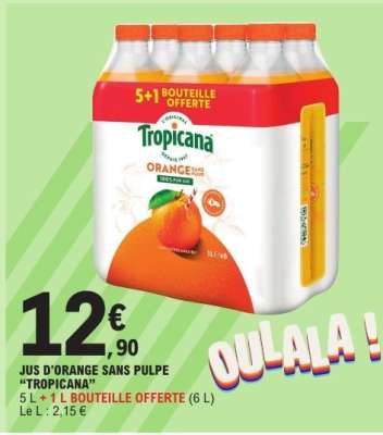 Jus D'orange Sans Pulpe Tropicana
