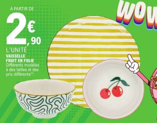 VAISSELLE FRUIT EN FOLIE