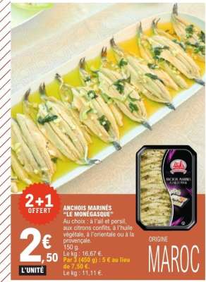 ANCHOIS MARINÉS "LE MONEGASQUE"