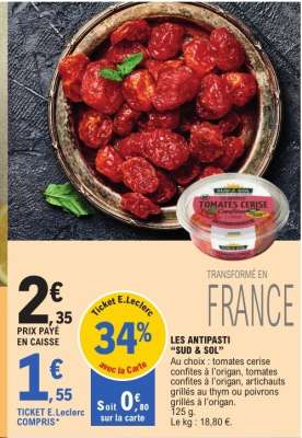 LES ANTIPASTI “SUD & SOL”