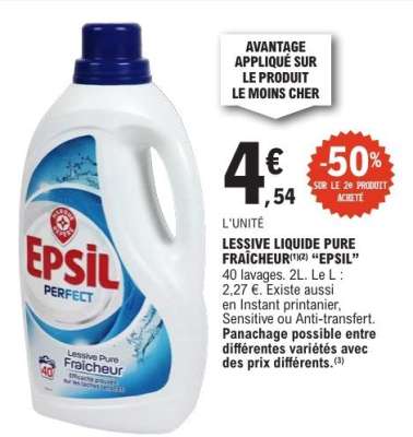 LESSIVE LIQUIDE PURE FRAÎCHEUR 'EPSIL'