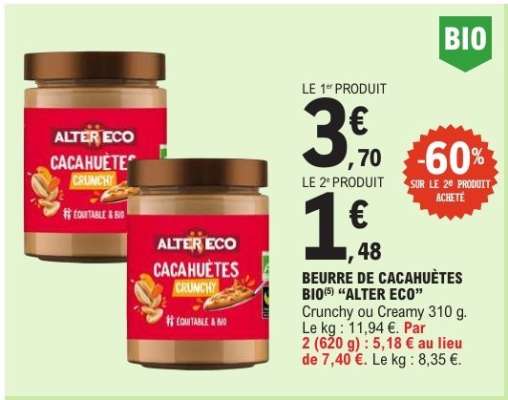 BEURRE DE CACAHUETES BIO ALTER ECO