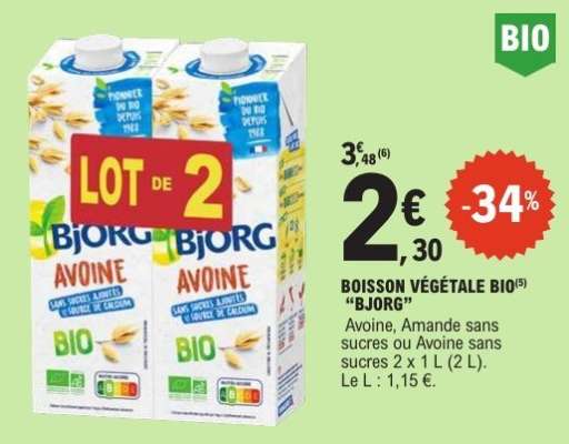 BOISSON VÉGÉTALE BIO “BJORG”