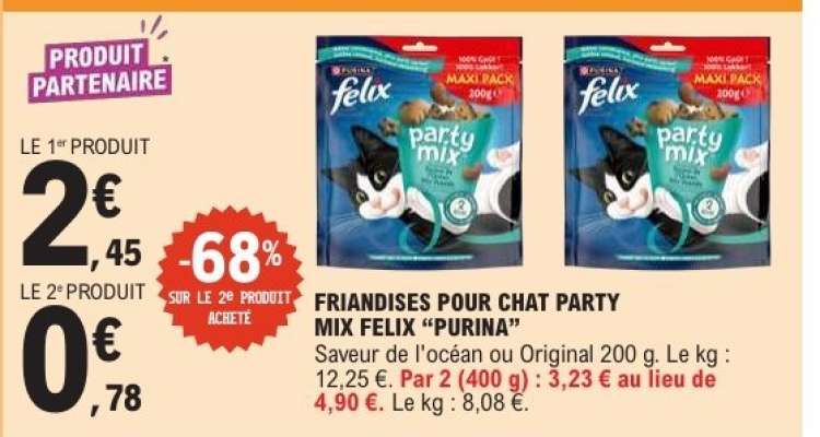 FRIANDISES POUR CHAT PARTY MIX FELIX “PURINA”