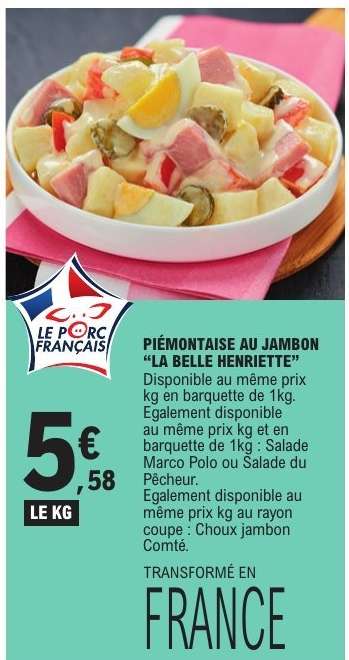 PIÉMONTAISE AU JAMBON «LA BELLE HENRIETTE»